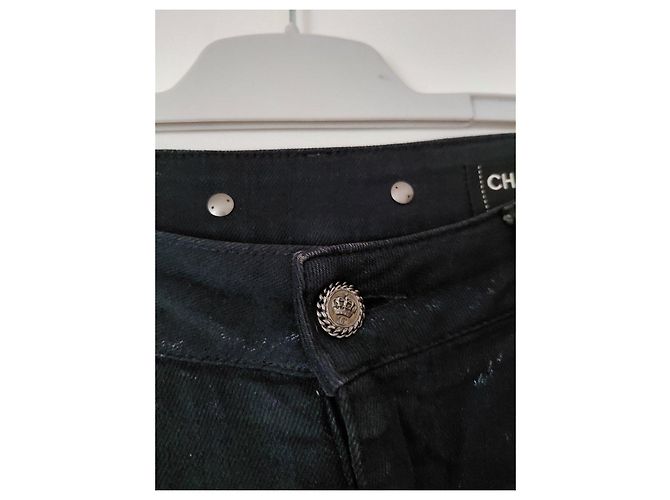 Jeans Chanel nero lavato - vista 3