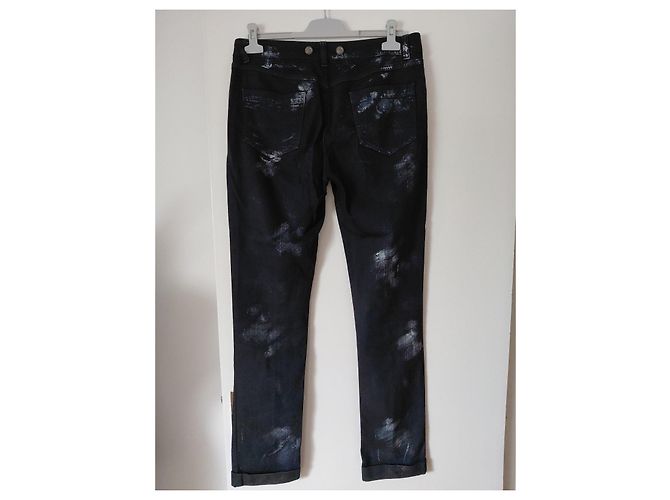 Jeans Chanel nero lavato - vista 4