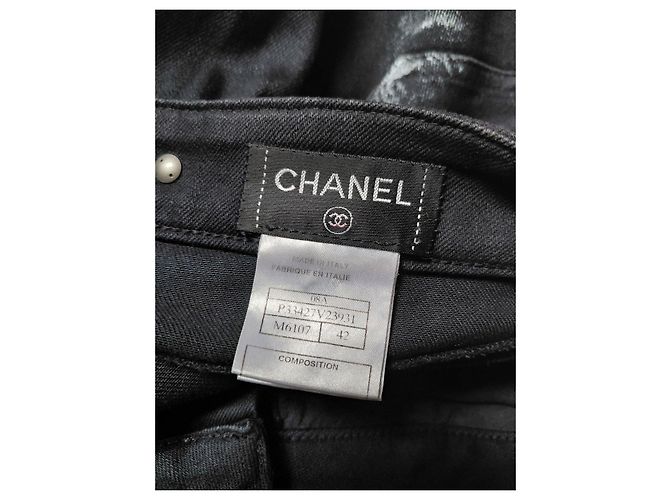 Jeans Chanel nero lavato - vista 5