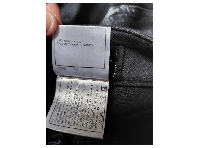 Jeans Chanel nero lavato - vista 6