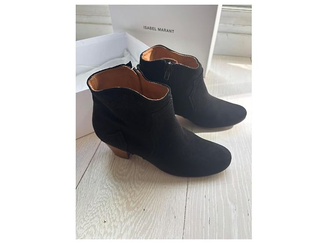 Isabel Marant Dicker Botines de ante negros - vista 7