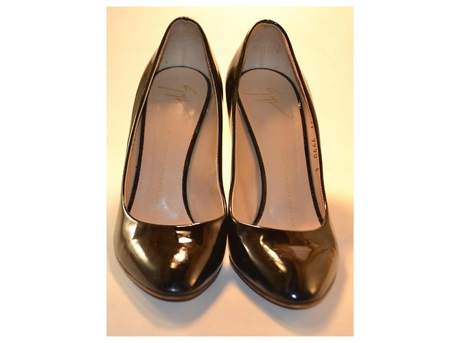 Giuseppe Zanotti Lackschuhe Schwarz mit Holzabsatz - Ansicht 3