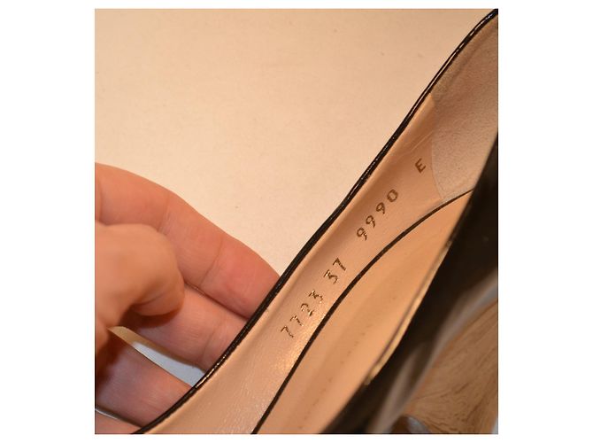 Giuseppe Zanotti Lackschuhe Schwarz mit Holzabsatz - Ansicht 8