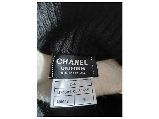 Chanel gestreifte Strickjacke mit Reißverschluss - Ansicht 5