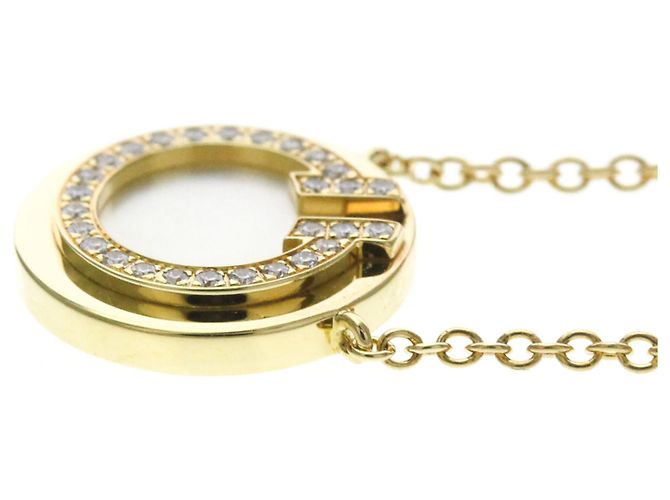 Pendente Tiffany & Co. T Circle in oro giallo 18K con diamanti e madreperla Small - vista 4