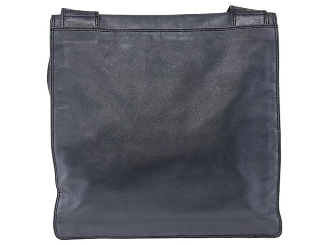 Chanel Vintage Logo Flap Messenger Leather Medium - vista 2