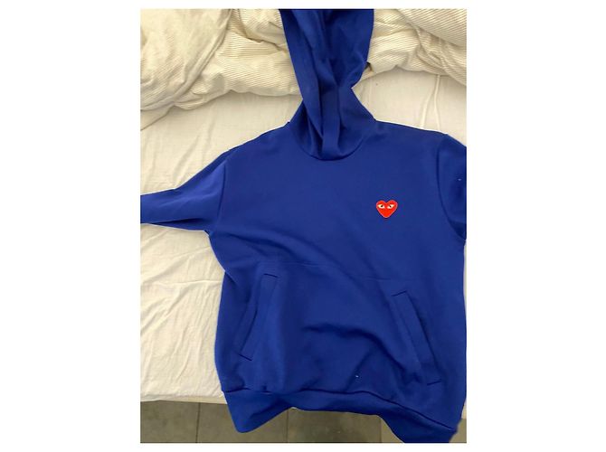 Comme Des Garcons Sudadera azul con corazón rojo - vista 2