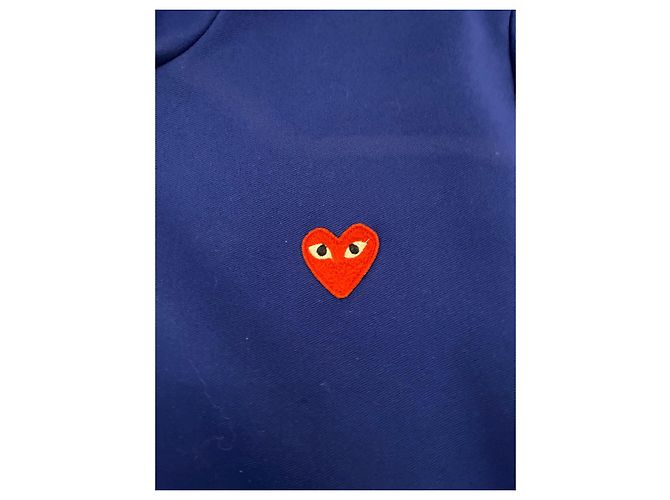 Comme Des Garcons Sudadera azul con corazón rojo - vista 4