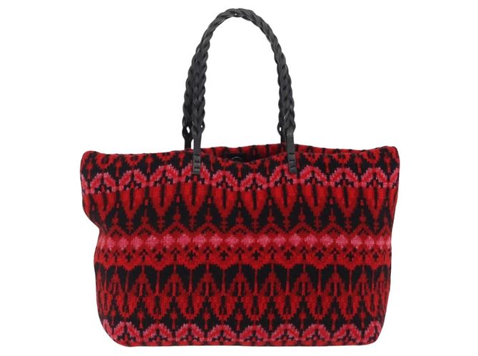 Fendi Woll Tote Bag Rot - Ansicht 2