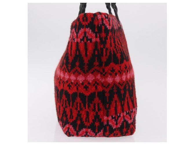 Fendi Woll Tote Bag Rot - Ansicht 4