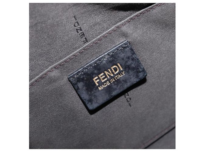 Fendi Boston Zucchino Coated Canvas Medium - vista 6