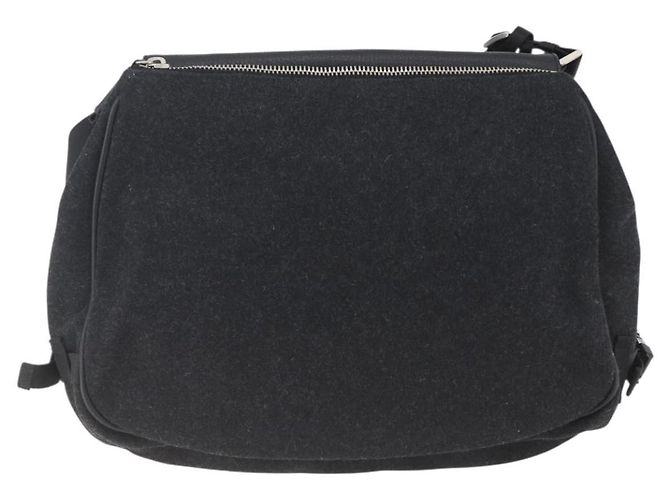 Borsa a spalla Prada in lana nera - vista 2