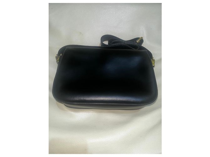 Céline Celine Borsa a tracolla Triomphe in pelle nera - vista 2