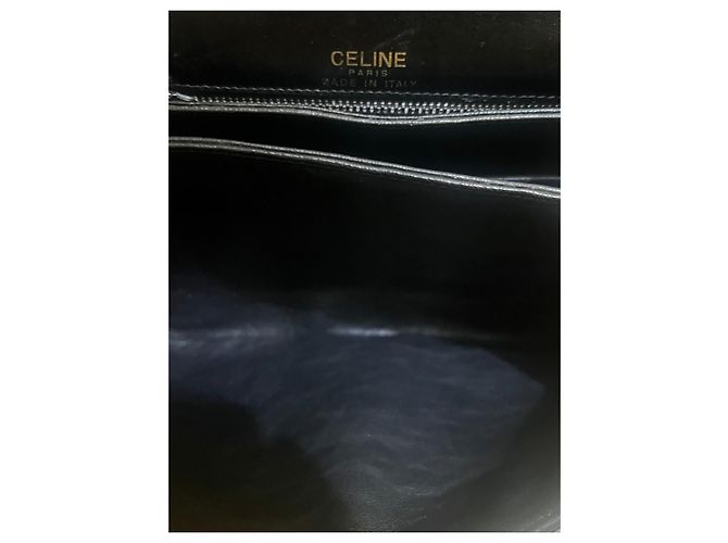 Céline Celine Borsa a tracolla Triomphe in pelle nera - vista 6