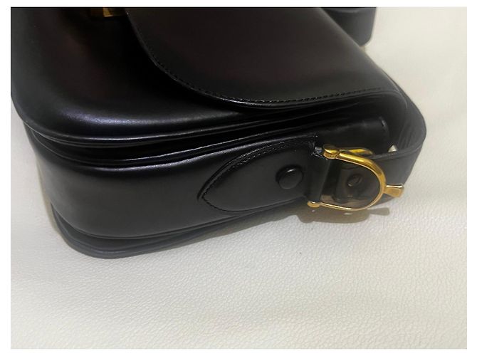 Céline Celine Borsa a tracolla Triomphe in pelle nera - vista 9