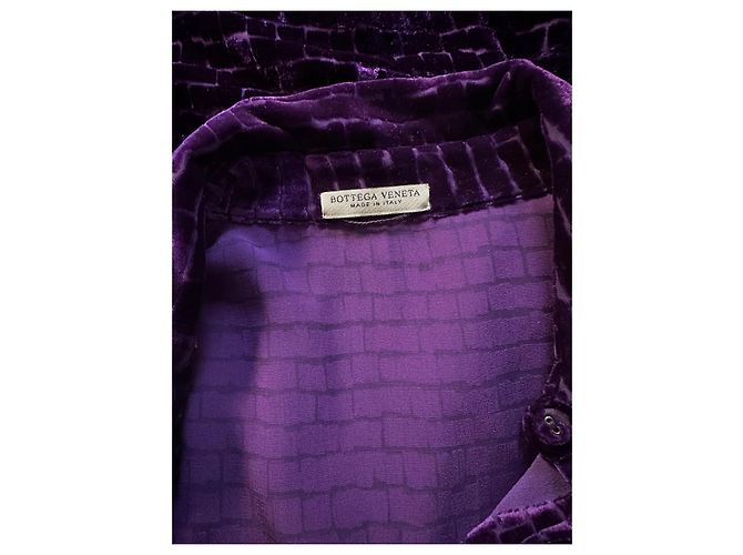 Bottega Veneta Lila Samt-Hemdkleid - Ansicht 4