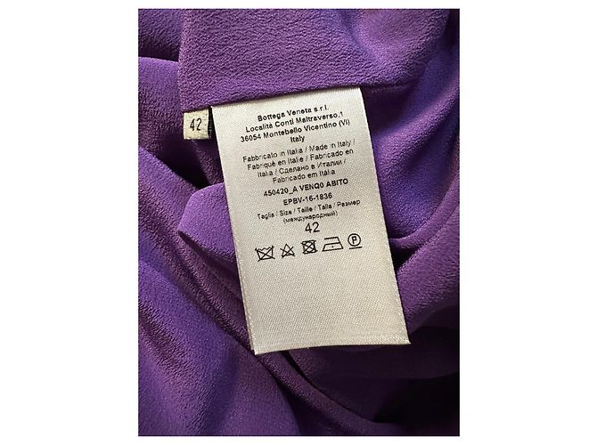 Bottega Veneta Lila Samt-Hemdkleid - Ansicht 5