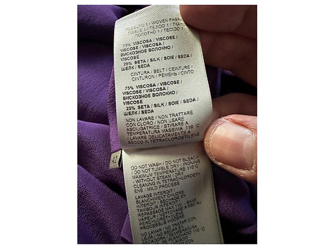 Bottega Veneta Lila Samt-Hemdkleid - Ansicht 6