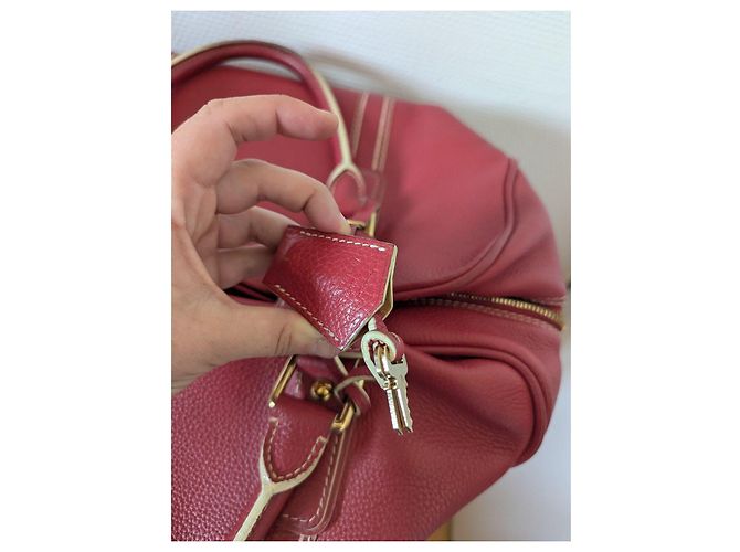 Borsa Louis Vuitton Speedy in pelle rossa - vista 16