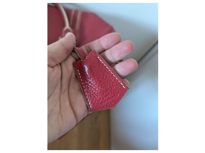 Borsa Louis Vuitton Speedy in pelle rossa - vista 17