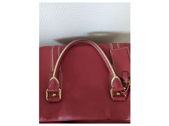 Borsa Louis Vuitton Speedy in pelle rossa - vista 20