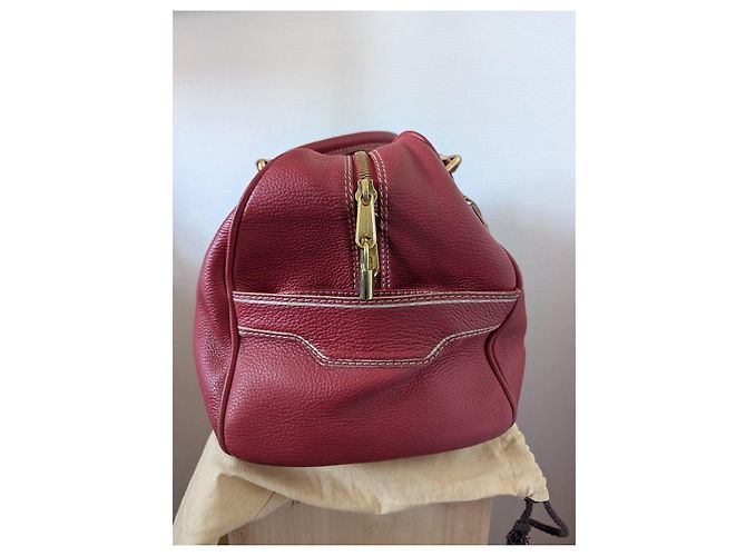 Borsa Louis Vuitton Speedy in pelle rossa - vista 9