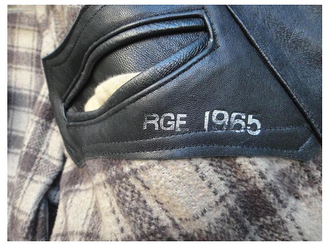 Autre Marque Giacca in pelle nera stile workwear francese - vista 3