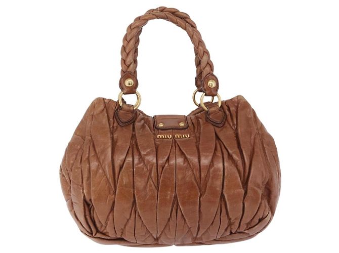 Borsa Satchel Miu Miu Coffer in pelle Matelassé Large - vista 2