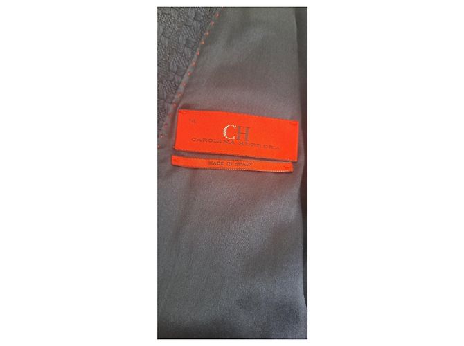 Carolina Herrera Textured Navy Blue Blazer - view 5