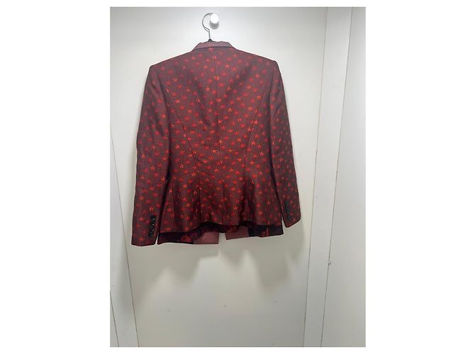 Autre Marque Glamoda Red Star Patterned Blazer - view 2