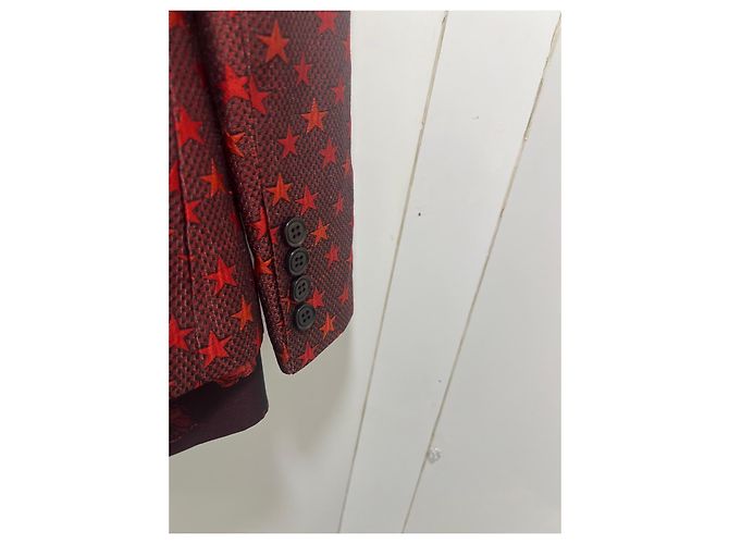 Autre Marque Glamoda Red Star Patterned Blazer - view 5