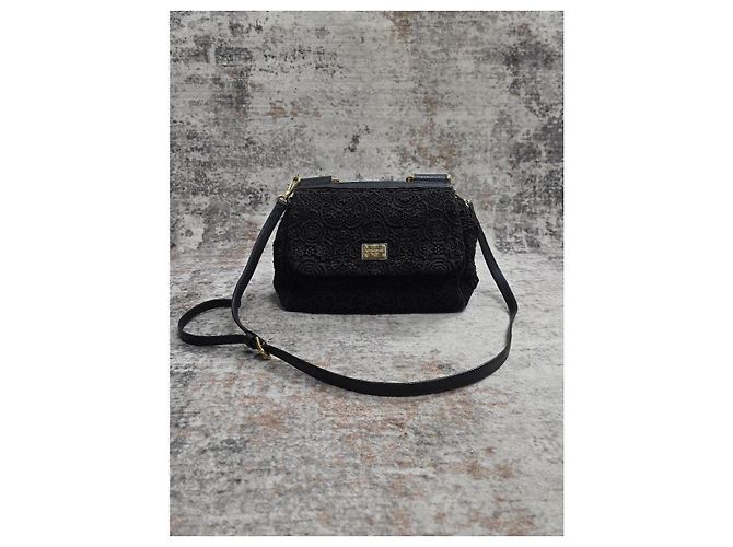 Borsa Dolce & Gabbana Sicily Pizzo Nera - vista 8
