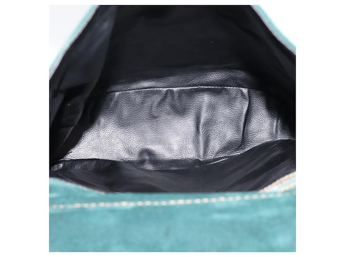 Borsa Fendi in camoscio verde - vista 5