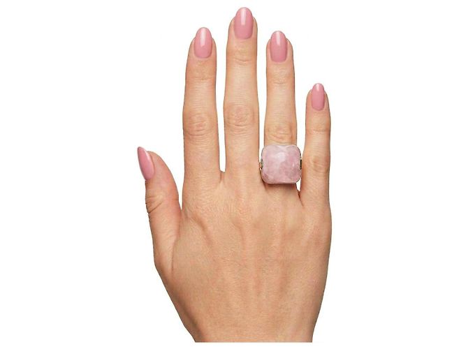 Autre Marque Morellato Maxi Ring aus Silber mit natürlichem Rosenquarz Cabochon - Ansicht 3
