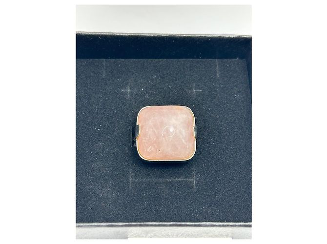 Autre Marque Morellato Maxi Ring aus Silber mit natürlichem Rosenquarz Cabochon - Ansicht 7