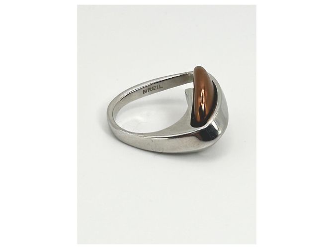 Autre Marque Anello Breil Steel Sand in Acciaio e Bronzo - vista 4