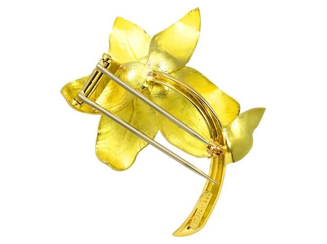 Autre Marque Spilla Tiffany & Co. in oro giallo 18K e zaffiro - vista 4