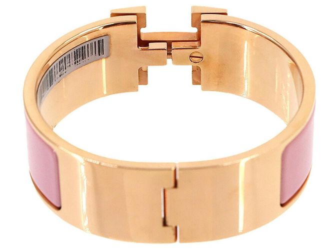 Hermès Bracciale Hermes Clic Clac H PM in oro rosa - vista 2