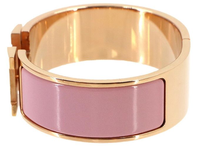 Hermès Bracciale Hermes Clic Clac H PM in oro rosa - vista 3