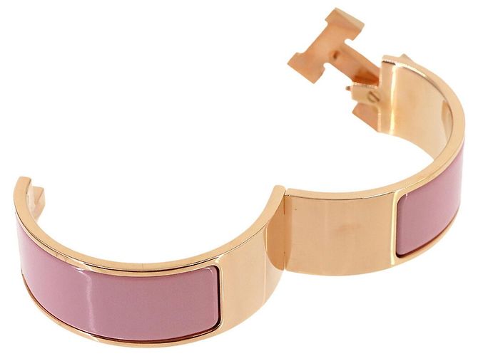 Hermès Bracciale Hermes Clic Clac H PM in oro rosa - vista 4