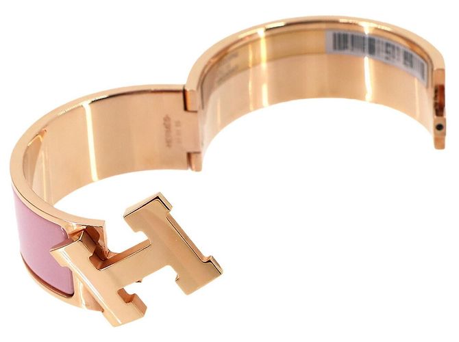 Hermès Bracciale Hermes Clic Clac H PM in oro rosa - vista 5