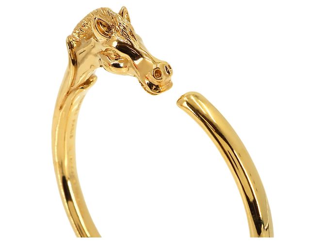 Hermès Bracciale Rigido Hermes Cheval Horse Gold - vista 5