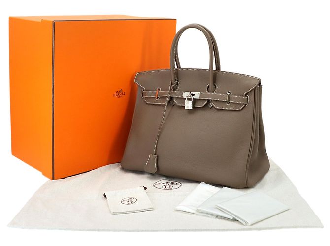 Hermès Borsa Hermes Birkin 35 Togo Etoupe - vista 2