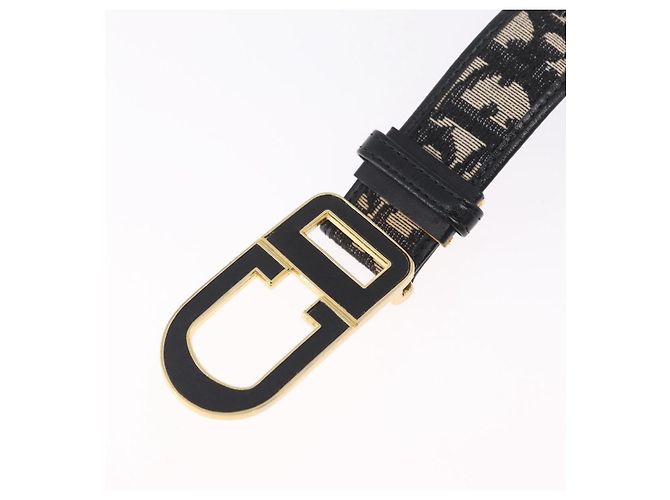 Christian Dior D-Gürtel aus Canvas und Leder - Ansicht 5