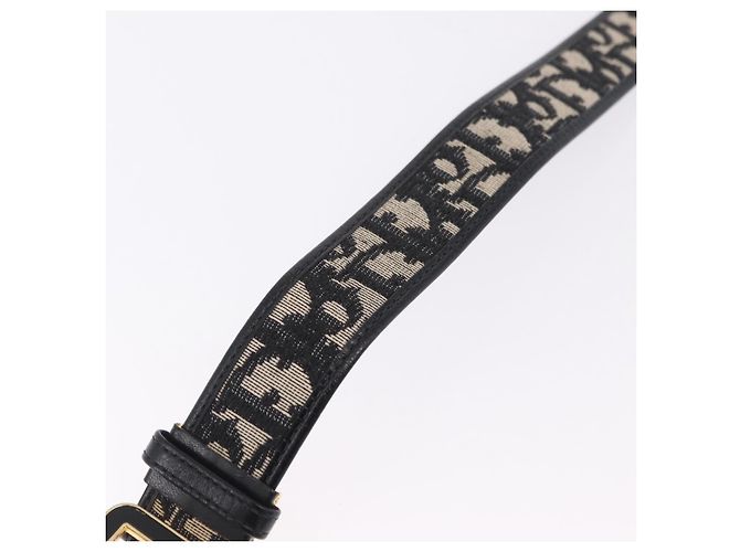 Christian Dior D-Gürtel aus Canvas und Leder - Ansicht 6