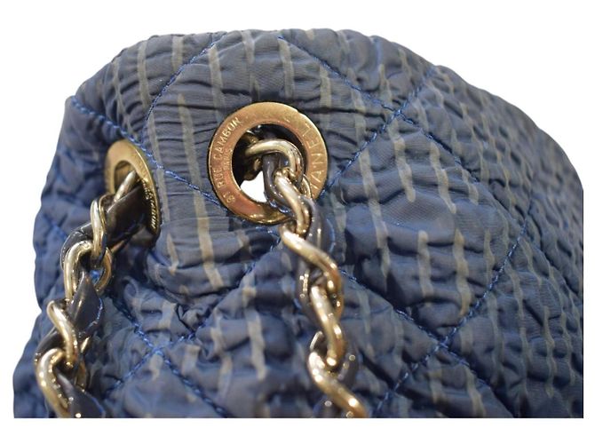 Borsa a spalla matelassé Chanel Blu Denim - vista 11