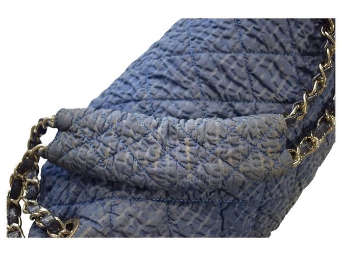 Borsa a spalla matelassé Chanel Blu Denim - vista 13