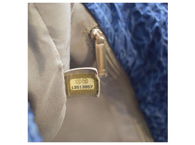 Borsa a spalla matelassé Chanel Blu Denim - vista 15