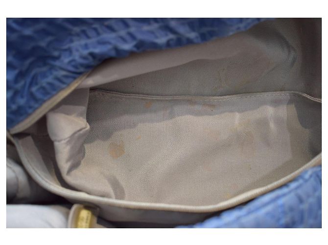 Borsa a spalla matelassé Chanel Blu Denim - vista 16