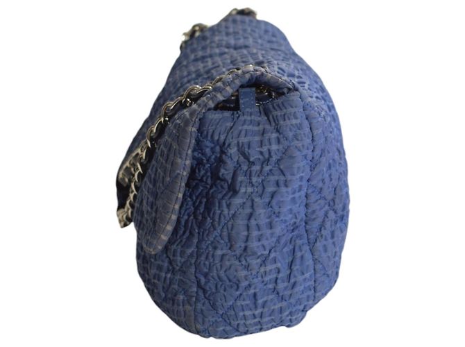 Borsa a spalla matelassé Chanel Blu Denim - vista 5